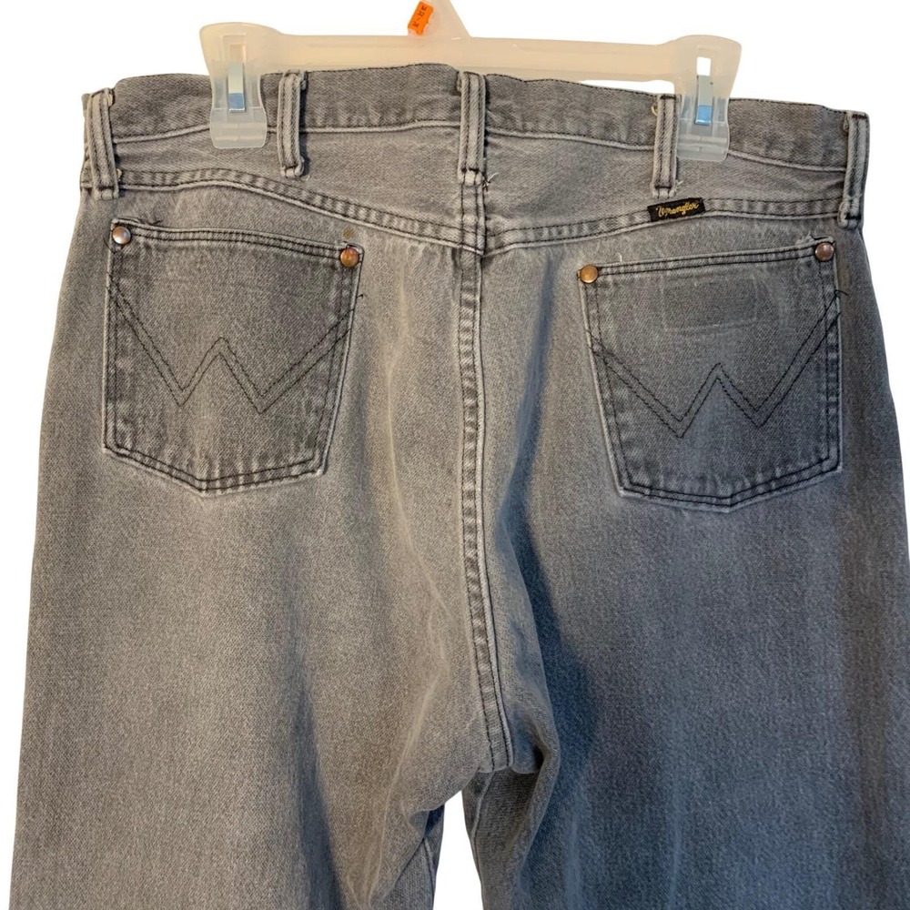 Vintage Wrangler 13WMZPB Jeans Mens 36x36 Gray Denim USA Made Straight Leg 1990s - Picture 7 of 14